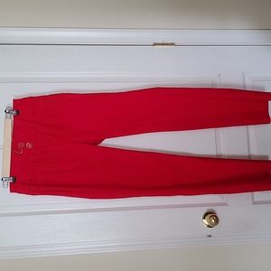 New York & Company red stretch work pants.